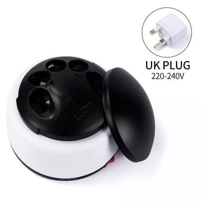 White steam nail polish remover with power cord and adapter, compact design