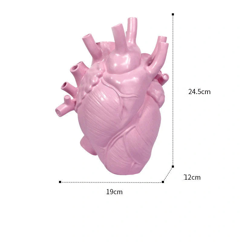 Nordic Style Heart-shaped Dry Vase for desktop decoration in various colors