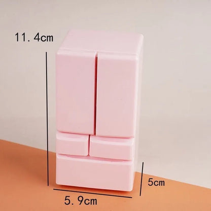 White plastic miniature candy toy model with light-up feature, dimensions 11.4cm height, 5.8cm length, 5cm width