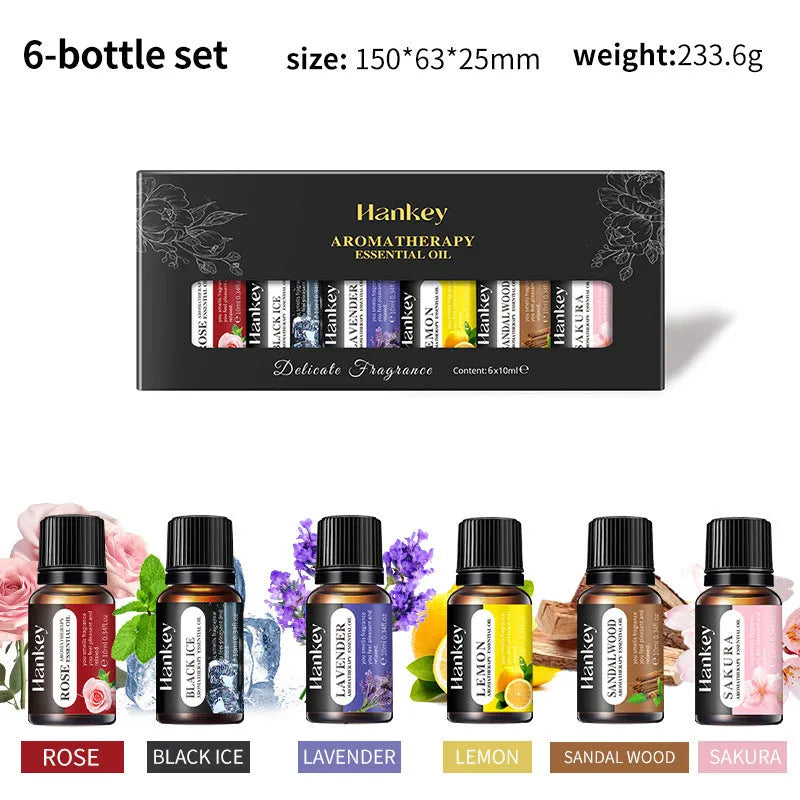 Boxed set of water-soluble aromatherapy essential oils for fresh air diffusion