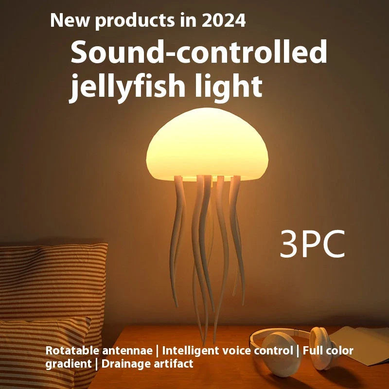 Jellyfish Mood Lamp with Adjustable Tentacles and Vibrant LED Lighting