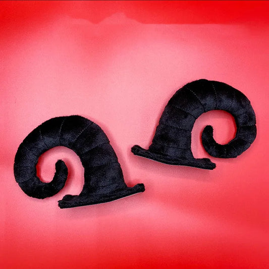 Pair of composite fibre demon horn ornaments for motorcycle helmets in four colour options