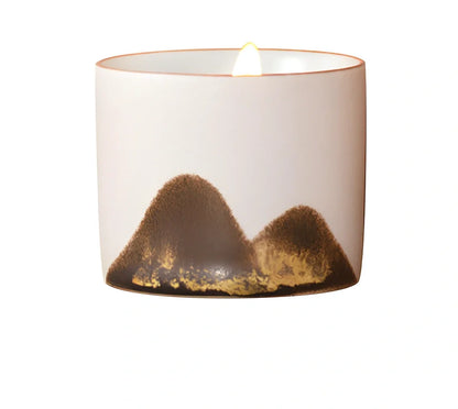 Handcrafted tea cup aromatherapy candle in glass container with 5.2cm width and 4.3cm height