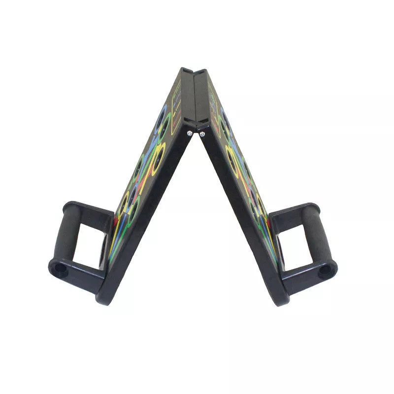 Compact home chest and abdominal muscle training board for men and women, includes handles and non-slip pads