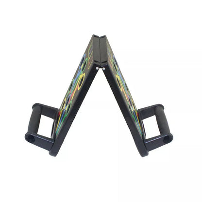 Compact home chest and abdominal muscle training board for men and women, includes handles and non-slip pads