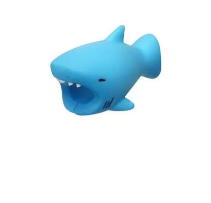 Silicone animal-shaped cable protector for Apple iPhone lightning charging cable.