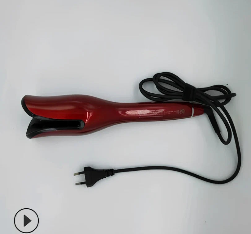 Anti-scald automatic curling iron with gold ceramic barrel and digital temperature display