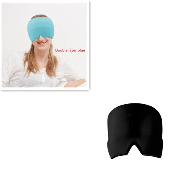Soothing ice gel eye mask with elastic cloth design for headache and eye strain relief