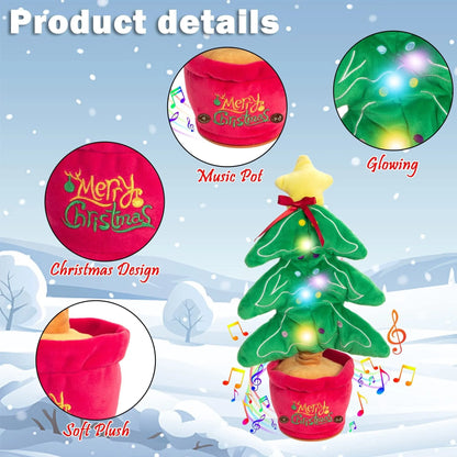 Dancing Christmas Tree Electronic Plush Toy with singing and recording features