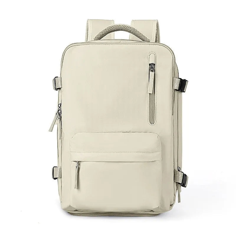 Large capacity waterproof mummy backpack in mint green colour with nylon material and 30-litre storage