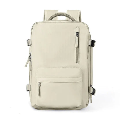 Large capacity waterproof mummy backpack in mint green colour with nylon material and 30-litre storage