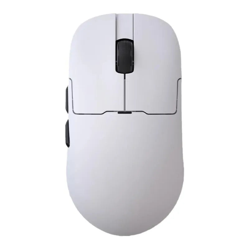 AJ159 gaming mouse in various colours showing its compact shape and Teflon foot pads.