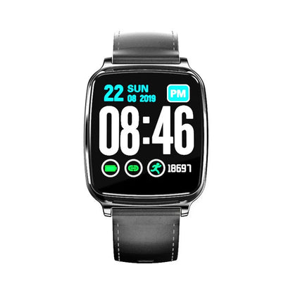 M8 smart bracelet showing zinc alloy body with 2.5D tempered glass screen displaying heart rate data