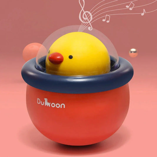 Tumbling Chicken Rattle with Soothing Bells - Vibrant Colors, Smooth Design, and Engaging Features for Infant Development