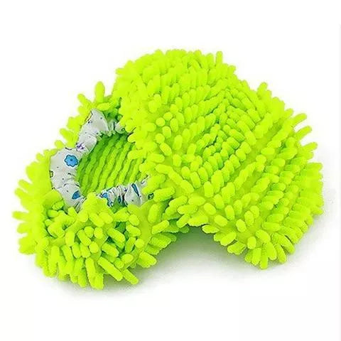 Chenille mop slippers in various colors for easy home cleaning