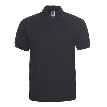 Solid colour short sleeve polo shirt in cotton blend fabric, plus size loose fit for summer wear