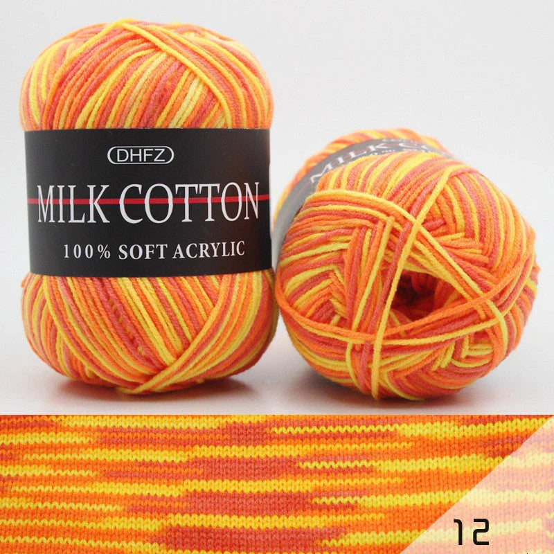 Multi-color jacquard knitting yarn for vibrant DIY projects