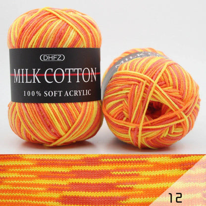 Multi-color jacquard knitting yarn for vibrant DIY projects
