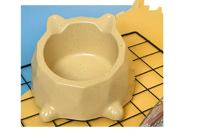 Bamboo fibre cat bowl in morning mist green colour with weighted base