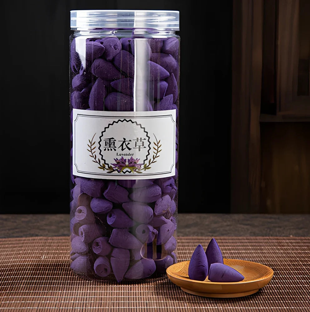 Handmade black glaze ceramic backflow incense burner tower, 10cm high with smoke waterfall effect