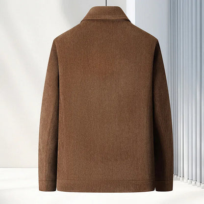 Men's slim-fit casual jacket in polyvinyl alcohol fibre, available in multiple colours and sizes with thickening design