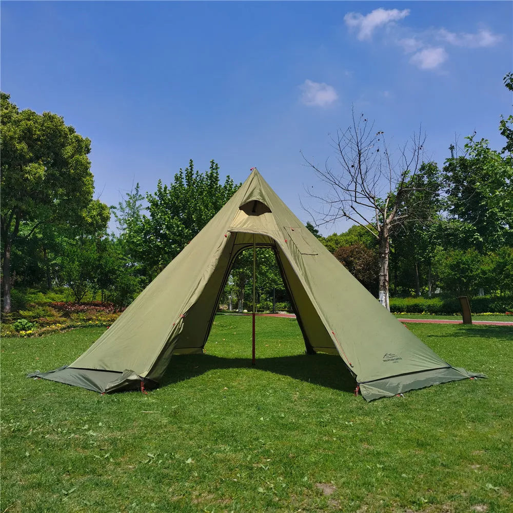 400PRO Winter Snow Skirt Camping Tent in army green, brown, and grey curtain yarn options