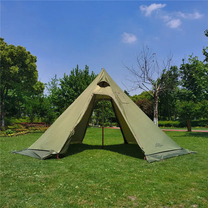 400PRO Winter Snow Skirt Camping Tent in army green, brown, and grey curtain yarn options