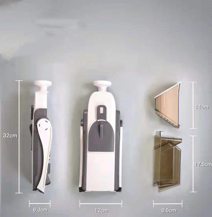 Multifunctional vegetable cutter with safety design and 30+ slicing options