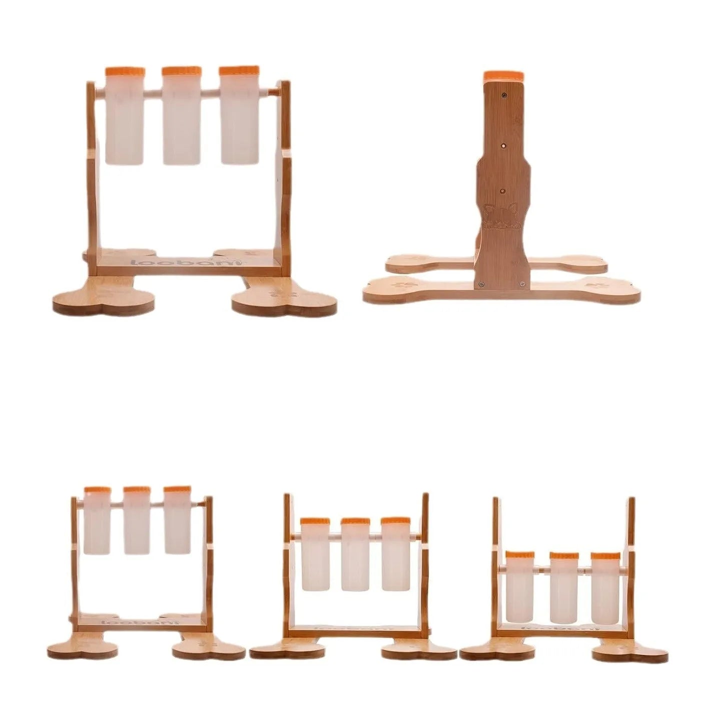 Wooden dog puzzle toy interactive feeder measuring 31x30x20cm for mental stimulation