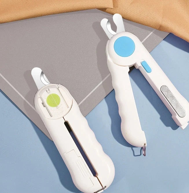 LED illuminated pet nail clippers for safe and precise trimming