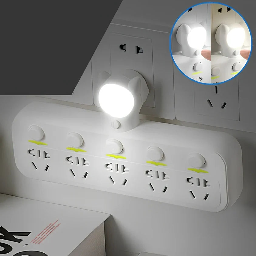 Smart socket with UK plug, LED indicators, USB ports and energy display