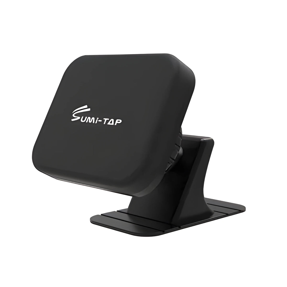 Magnetic car phone holder with nylon base and silicone surface, available in black, blue, or grey.