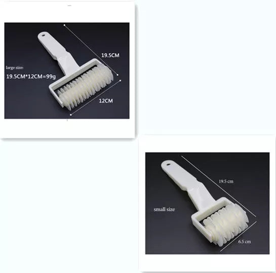 Plastic pizza knife set in three sizes for clean, effortless slicing