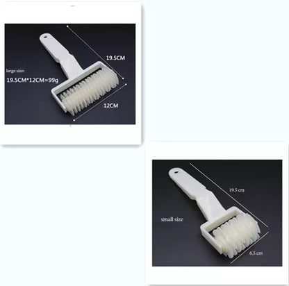 Plastic pizza knife set in three sizes for clean, effortless slicing