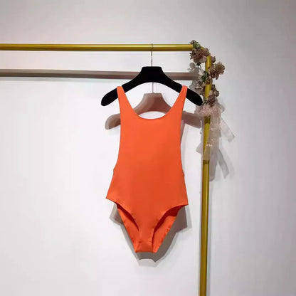 Backless sling jumpsuit for women, slim fit polyester, short 40cm length, black white khaki orange, sizes S M L