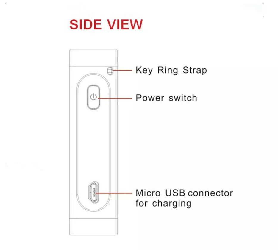 LEING FST Virtual Laser Keyboard projecting QWERTY layout on table