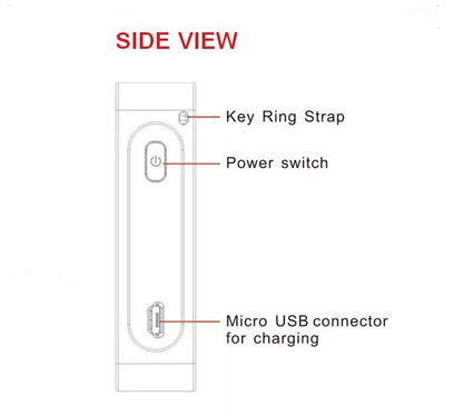 LEING FST Virtual Laser Keyboard projecting QWERTY layout on table