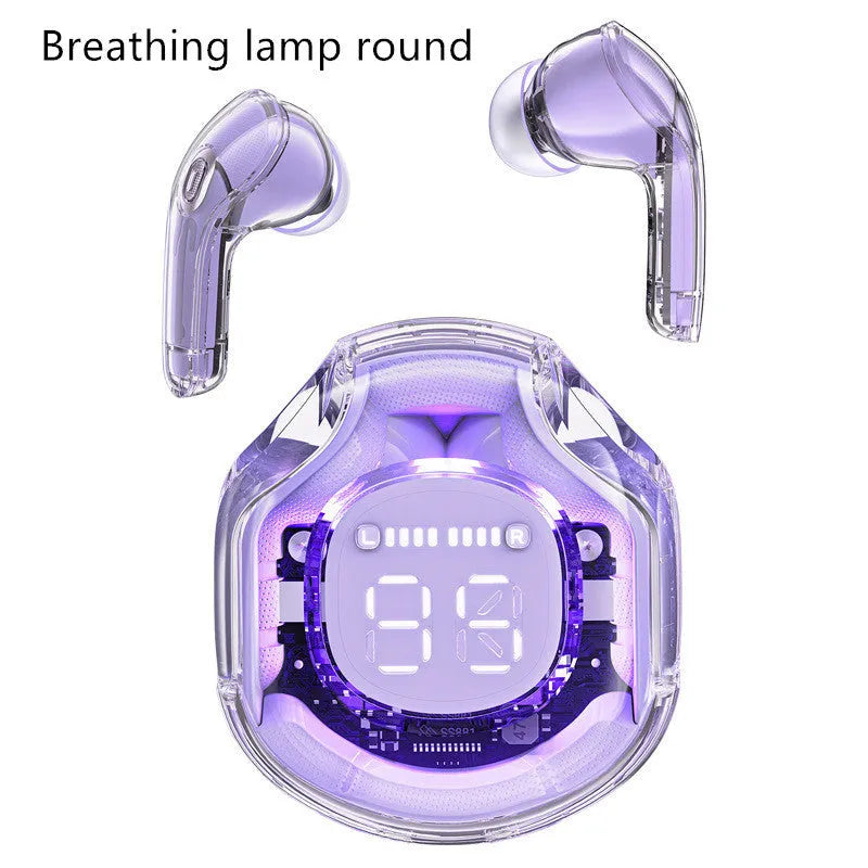 Transparent Warehouse wireless Bluetooth headset in multiple colours with in-ear design and optional breathing light