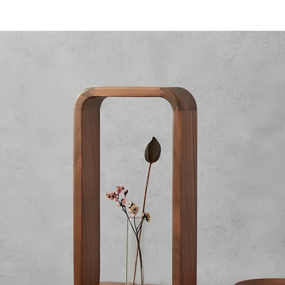 Chinese style wooden tabletop vase with natural grain and 25cm height