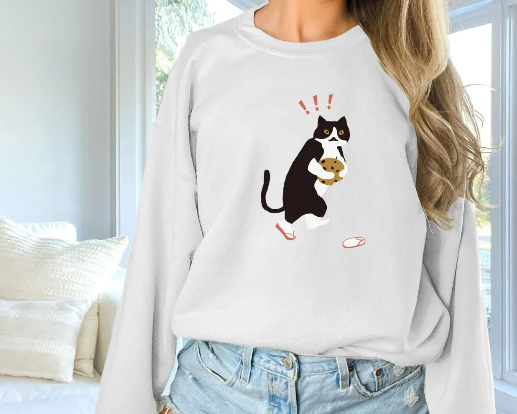 Stylish women's printed long sleeve hoodie in various colors