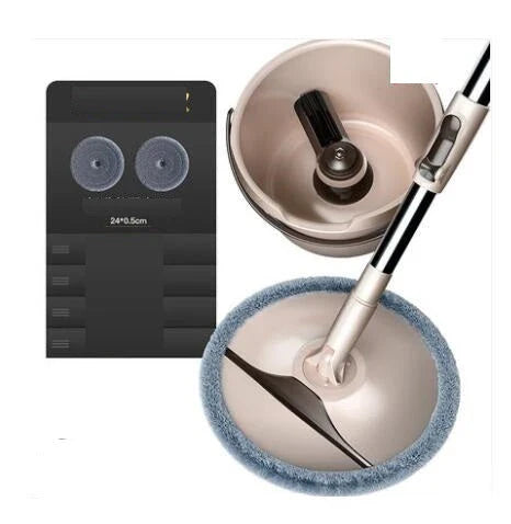 Rotary Mop with Microfiber Cloth and Stainless Steel Handle for Efficient Wet and Dry Cleaning