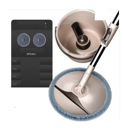 Rotary Mop with Microfiber Cloth and Stainless Steel Handle for Efficient Wet and Dry Cleaning