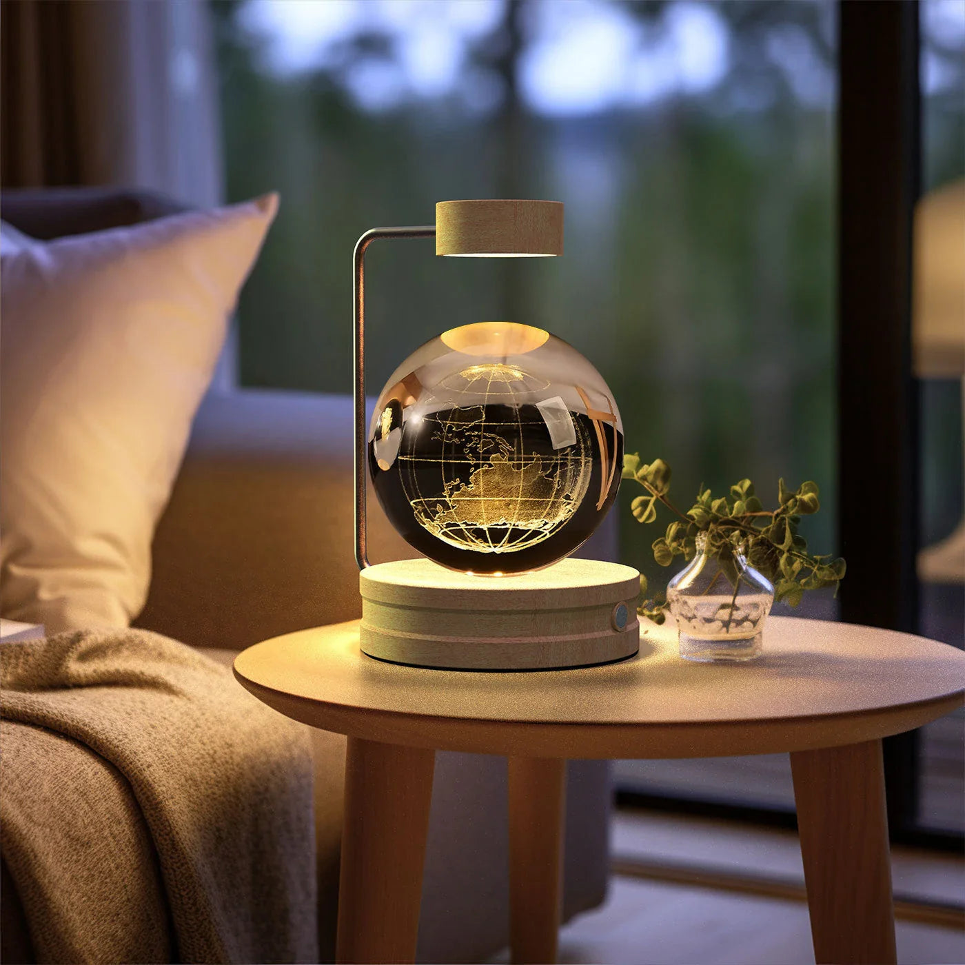 Captivating Crystal Ball Dinosaur Nightlight with Warm, Soothing Glow