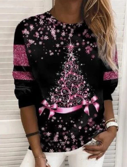 Cozy and festive 3D printed Christmas sweater with assorted holiday designs