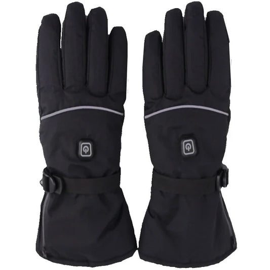 Premium electric heating gloves with three temperature settings, made with high-quality velvet and PU leather for superior warmth and grip.