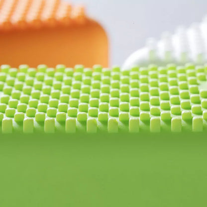 Square potted silicone kitchen brush for gentle cleaning of clothes and dishes