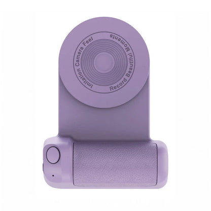Versatile magnetic camera phone holder with rotatable design, secure grip, and ergonomic handle for stable mobile photography
