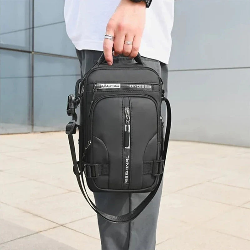 Versatile Crossbody Bag for Men with Multifunctional Design, Nylon Construction, and Dedicated Interior Pockets