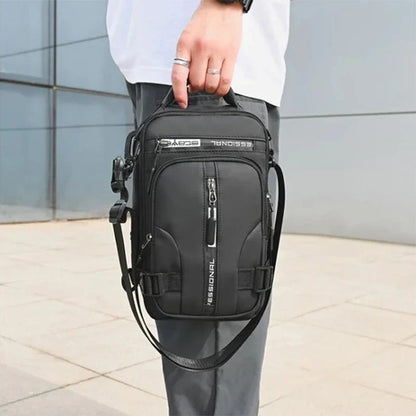 Versatile Crossbody Bag for Men with Multifunctional Design, Nylon Construction, and Dedicated Interior Pockets