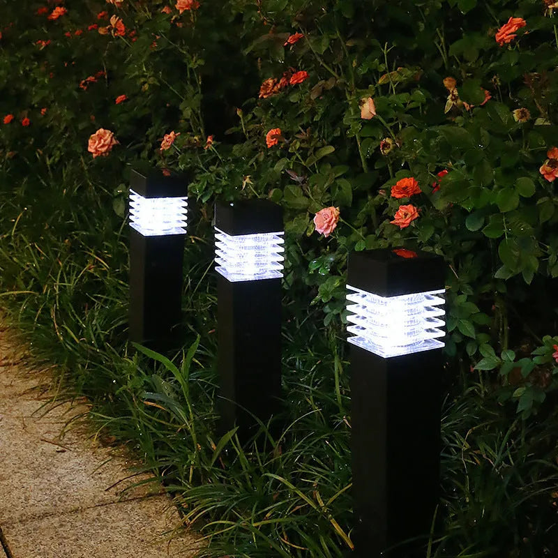 Solar lawn lamp for garden ground lighting with IP65 waterproof rating and 60x390mm dimensions